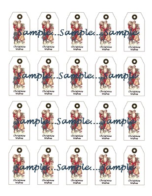 T 7 - Tiny Santa Hang Tags 2